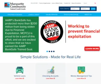 Marquettecomm.org(Marquette Community Federal Credit Union) Screenshot