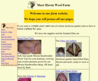 Marrhaven.com(Marr Haven Merino) Screenshot