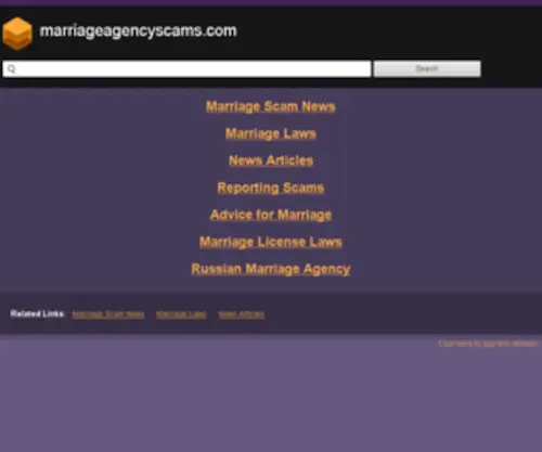 Marriageagencyscams.com(Marriageagencyscams) Screenshot