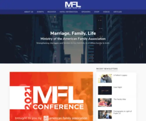 Marriagefamilylife.net(Marriage, Family, Life) Screenshot