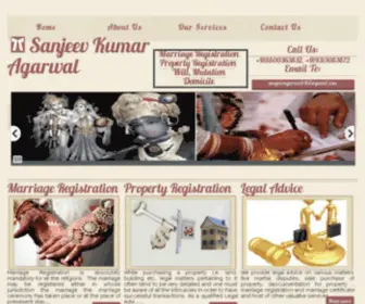 Marriageregistrationghaziabad.com(Sanjeev Kumar Agarwal) Screenshot