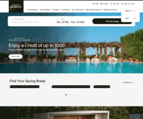 Marriott.com(Marriott Bonvoy Hotels) Screenshot