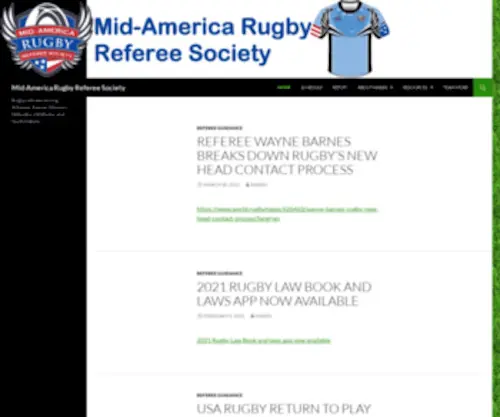 Marrs.org(Mid-America Rugby Referee Society) Screenshot