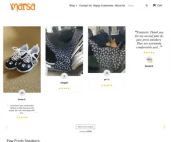 Marsastore.com(Women's Paw Print Sneakers and Dog Clothing) Screenshot