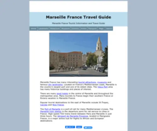 Marseille.ca(Marseille France Tourist Information and Travel Guide) Screenshot