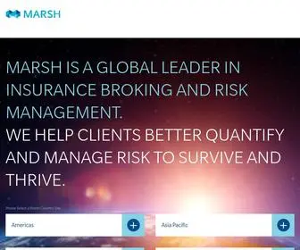 Marsh.com(Global Leader in Insurance Broking and Risk Management) Screenshot