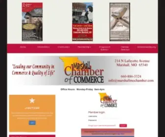 Marshallchamber.com(Marshall Chamber of Commerce) Screenshot