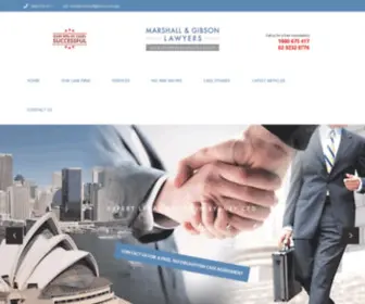 Marshallgibson.com.au(Sydney Compensation Lawyers) Screenshot