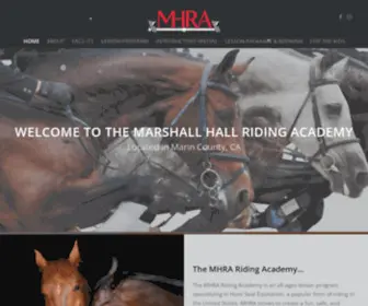 Marshallhallridingacademy.com(Back to the Basics to Bring them Forward) Screenshot