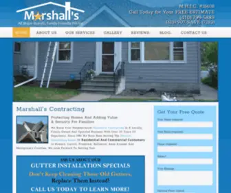 Marshallscontracting.com(Roof Replacement & Repair in Columbia) Screenshot