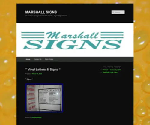 Marshallsigns.net(MARSHALL SIGNS) Screenshot