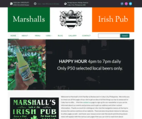 Marshallsirishpub.com(Marshalls Irish Pub) Screenshot