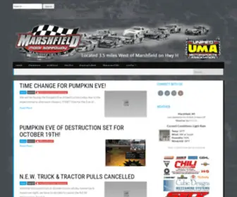 Marshfieldspeedway.com(1/2 mile asphalt paved oval located in Marshfield) Screenshot