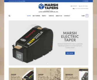 Marshtapers.com(Marsh Water Activated Tape Dispensers Electric & Manual) Screenshot