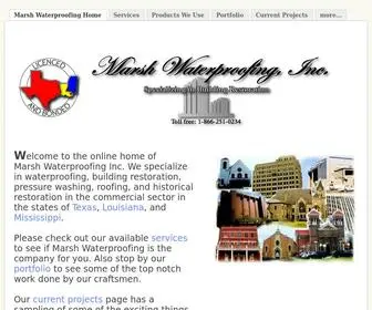 Marshwaterproofing.com(Marsh Waterproofing Home) Screenshot