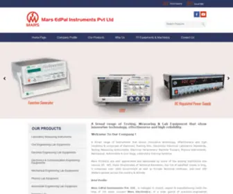 Marslabequipment.com(Mars EDPAL Instruments Pvt. Ltd) Screenshot