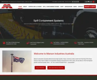 Marsonindustries.com.au(High Quality Tarps) Screenshot