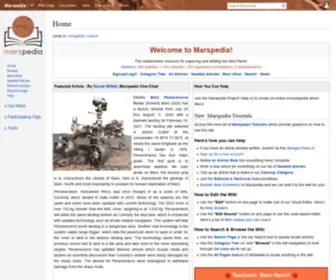 Marspedia.org(Main Page) Screenshot