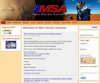 Marssociety.org.au(Mars Society Australia) Screenshot