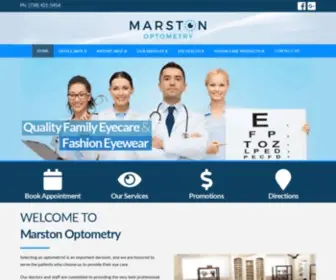 Marstonoptometry.com(MARSTON OPTOMETRY) Screenshot