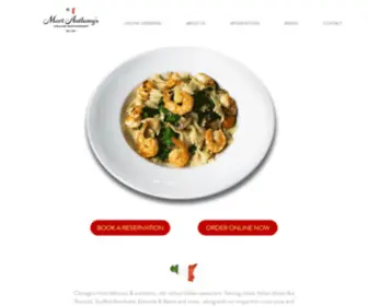 Martanthonys.com(Italian Restaurant) Screenshot