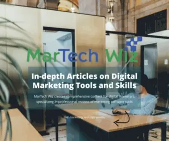 Martechwiz.com(Marketing Technology (MarTech)) Screenshot