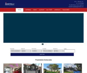 Martellipropiedades.com.ar(MARTELLI PROPIEDADES) Screenshot