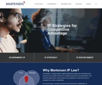 Martensenip.com(Martensen IP Law) Screenshot