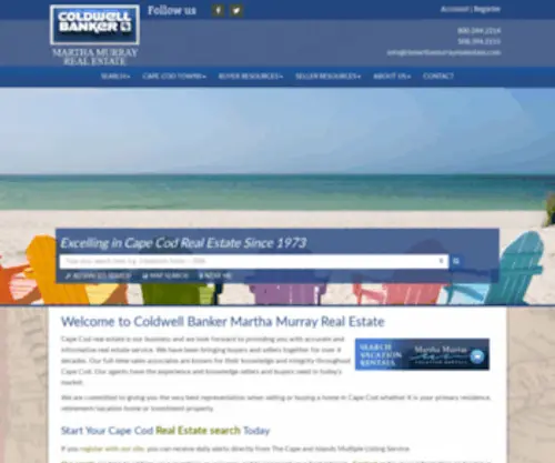 Marthamurrayrealestate.com(Cape Cod Homes for Sale) Screenshot