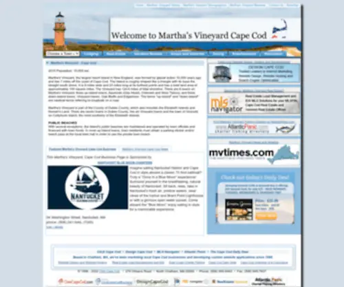 Marthasvineyardcapecod.com(Martha's Vineyard Cape Cod) Screenshot