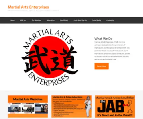 Martialartsenterprises.com(Promoting Martial Arts & Action Entertainment) Screenshot