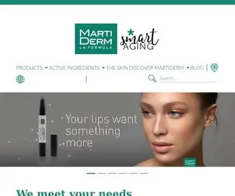 Martiderm.com(MartiDerm the brand in cosmetic dermatology) Screenshot