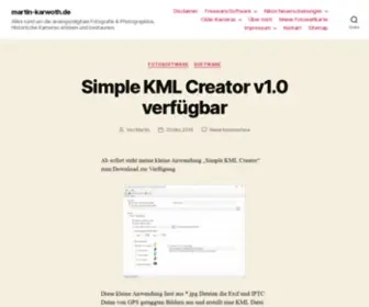 Martin-Karwoth.de(Alles rund um die analoge/digitale Fotografie & Photographica) Screenshot