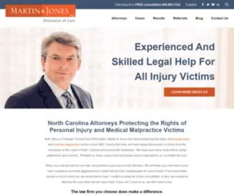 Martinandjones.com(North Carolina Personal Injury Medical Malpractice Lawyers) Screenshot