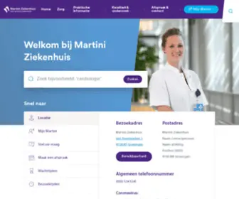 Martiniziekenhuis.nl(Het Martini Ziekenhuis in Groningen) Screenshot