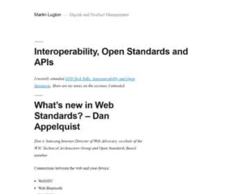 Martinlugton.com(Digital and Product Management) Screenshot