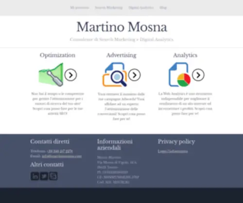 Martinomosna.com(Martino Mosna) Screenshot