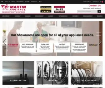 Martinsappliance.com(Appliance Sales and Service) Screenshot