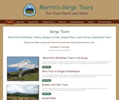 Martinsgorgetours.com(Wine) Screenshot