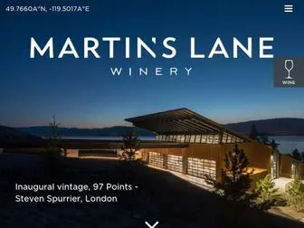 Martinslanewinery.com(Martin's Lane Winery) Screenshot