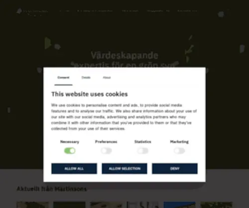 Martinsons.se(Ledande inom hållbart träbyggande) Screenshot