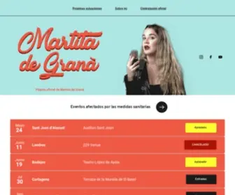 Martitadegrana.com(Próximas actuaciones) Screenshot