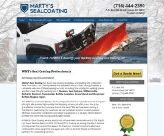 Martyssealing.com(Seal Coating Driveways & Parking Lots in Western New York by Marty's Seal Coating) Screenshot