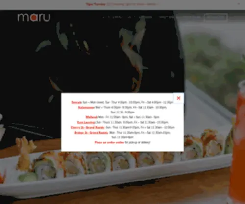 Marurestaurant.com(Sushi Restaurant & Bar at Bridge Street & Cherry Street) Screenshot