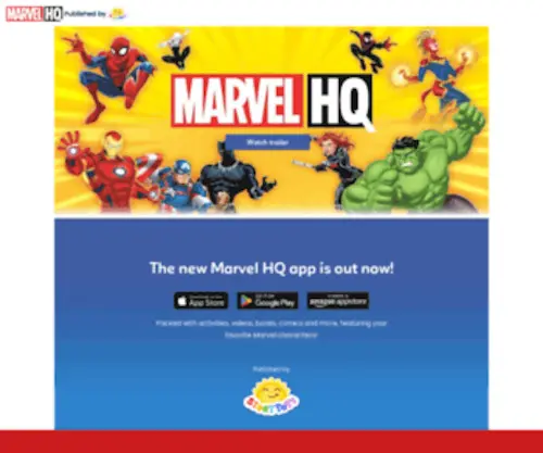 Marvelkids.com(Marvel HQ Published by StoryToys) Screenshot
