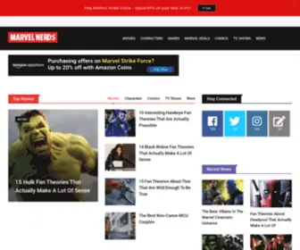 Marvelnerds.com(Marvel news and information) Screenshot