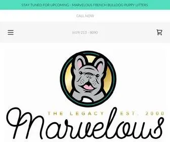 Marvelousfrenchbulldogs.com(French Bulldog) Screenshot