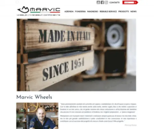 Marvic.it(Produzione di getti e ruote in magnesio) Screenshot