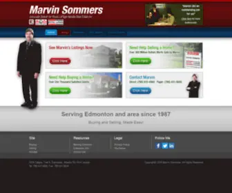 Marvinsommers.com(Edmonton Home Real Estate Sales) Screenshot