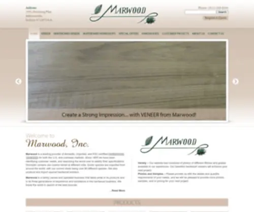 Marwoodveneer.com(Marwood Veneer) Screenshot